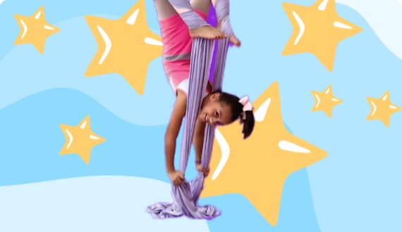 Fotografía de estudiantes en clase de Danza Aérea en Baby Ballet San Pedro de los Pinos