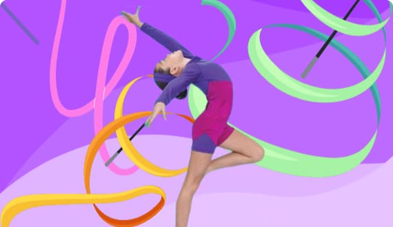 Fotografía de estudiantes en clase de Gimnasia Rítmica en Baby Ballet San Pedro de los Pinos